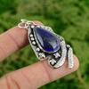 Daughters Day Deal Pear Lapis Lazuli Gemstone Sterling Silver Pendant Jewelry