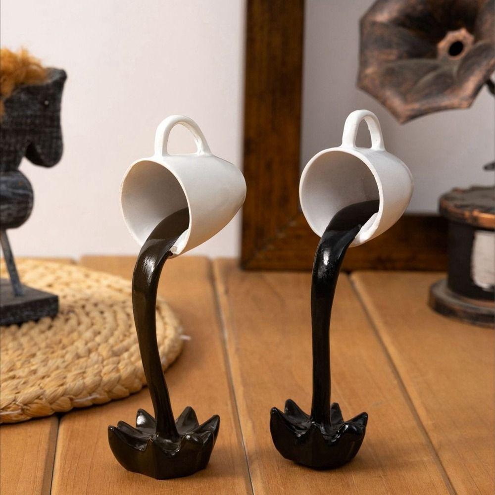 Resin Craft Coffee Cup Ornaments Decorative Suspended Cup Sculpture Desktop