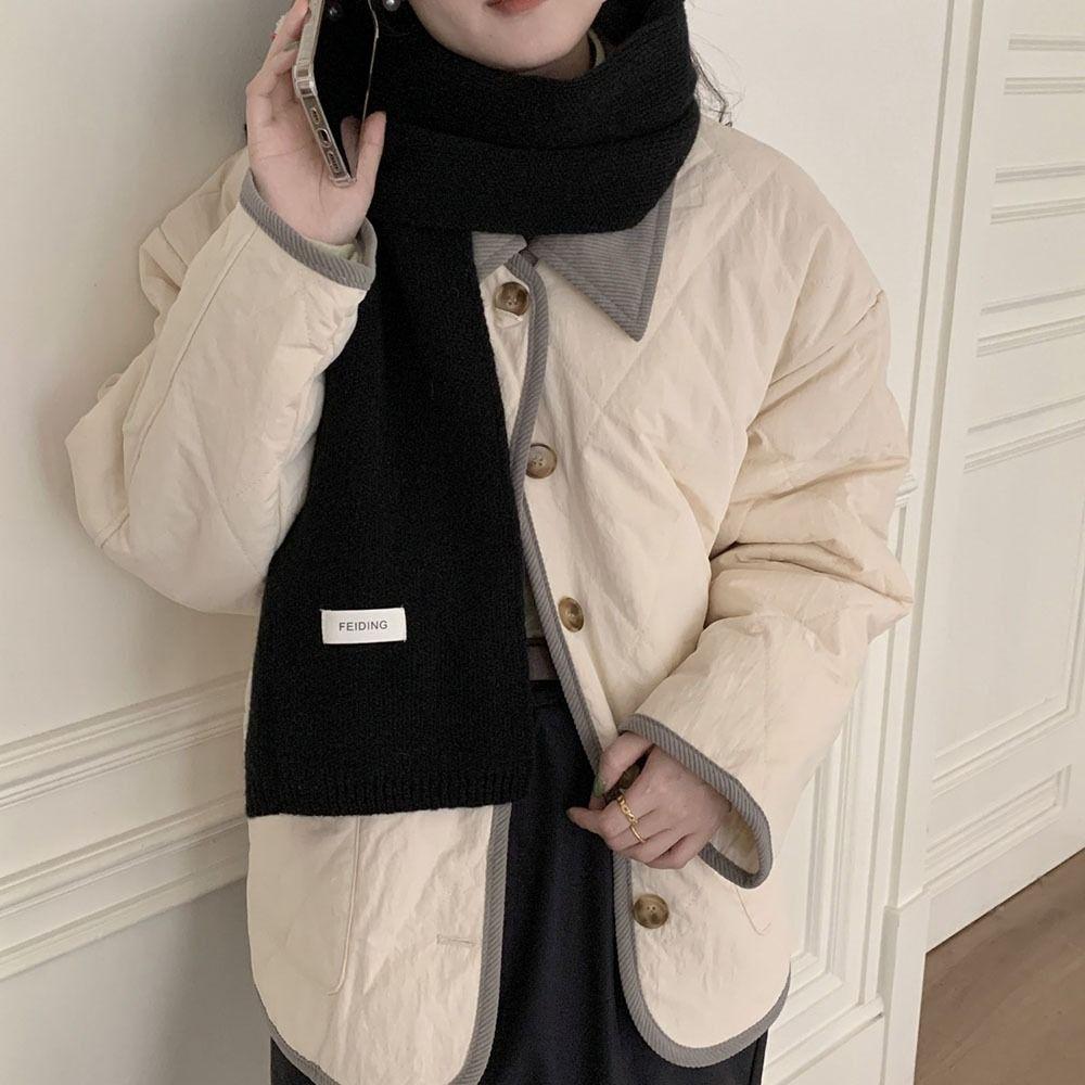 Woolen Cross Scarf Thicken Neckerchief Neckerchief Wrap Neck Warmer Women