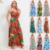 Floral Suspender Slim Sleeveless Patry Beach Style Maxi Dress Women Clothes