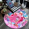 Sonic the Hedgehog,Round Area Rug,Carpet Rug for Living Room Bedroom Sofa Playroom Decor,Non-slip Floor Mat