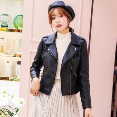 Осенние и зимние новые кожаные куртки для женщин, узкие кожаные куртки в корейском стиле, короткие бархатные мотоциклетные куртки, куртки больших размеров.