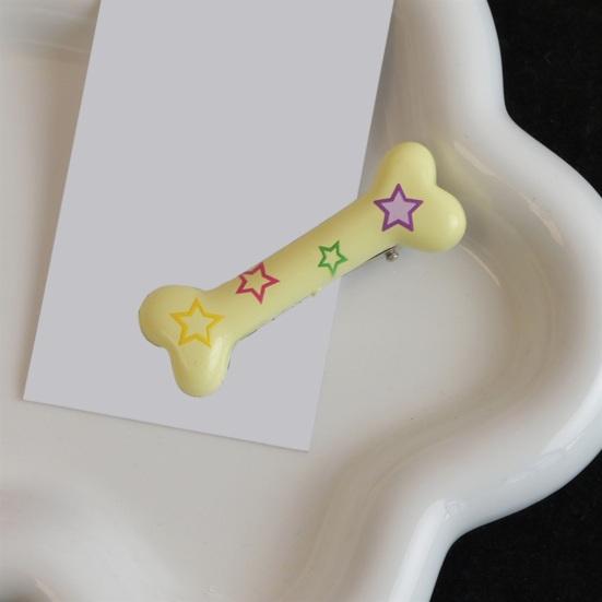 2 шт. заколки для волос, заколки для волос с костяным принтом, противоскользящие, гладкие, антикоррозийные, украшение для фиксации волос, зажим для челки, боковой зажим, аксессуар для волос