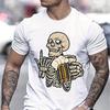 Beer Lover Gifts T-shirt Men Skull Beer Graphic Print Funny Men T-shirt Skeleton and Beers Lover Graphic Design Summer Clothes