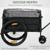 Cargo Trailer Handcart 130 x 64 x 103 cm Steel Black+Gray