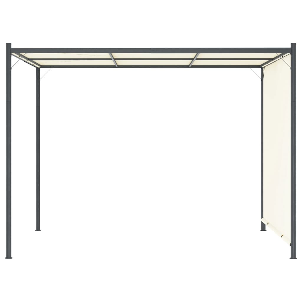 Adjustable Roof Pergola Cream White 3x3 m Steel