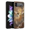 Для Samsung Galaxy Z Flip 3 4 5 Жесткий Черный Складной ПК Чехол для Телефона Мона Лиза Ван Гог Масляная Живопись Искусство Для Samsung Z Flip3 Чехол