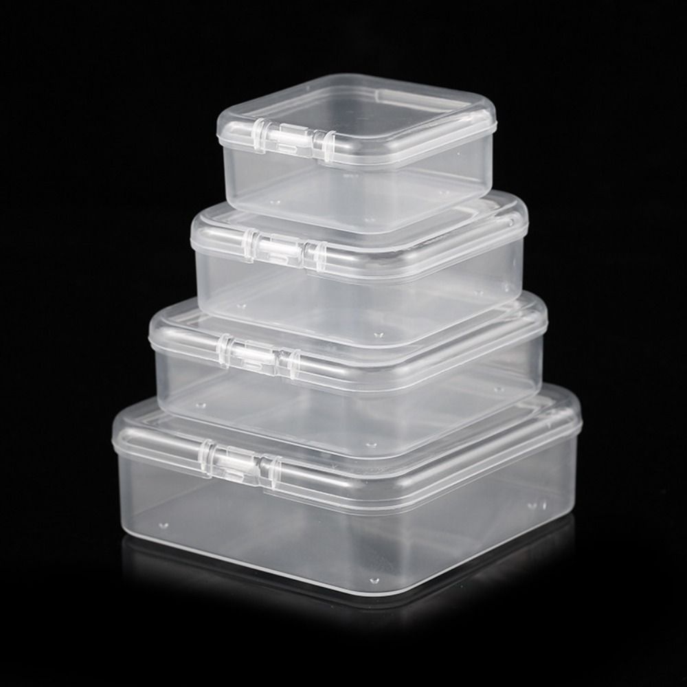 Mini Transparent Organizer Box Transparent Dustproof Storage Boxes Jewelry Storage