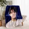 1pc Blanket Kpop BTS Jeon Jung Kook Jk JIMIN Star Print Design, Lightweight Blanket for Sofa, Bed- Soft &Warm, Gift for All Seasons like Christmas, Ha