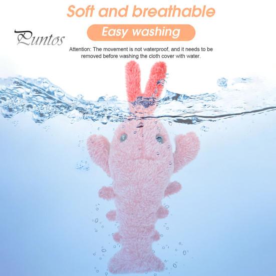 Интерактивная игрушка для собак "Лобстер" с USB-перезаряжаемыми режимами вибрации Игрушка для кошек Электрическая реалистичная виляющая игрушка-лобстер Кошачья мята Добавляется для снятия стресса