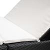 Sun Lounger with Cushion Padding Poly Rattan Black