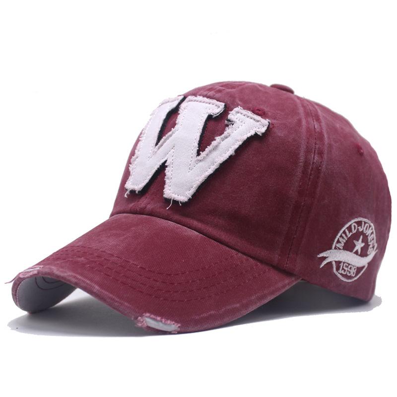 Hot-selling new trendy men's and women's sun hats summer sun protection hats W letter hats old cap spot