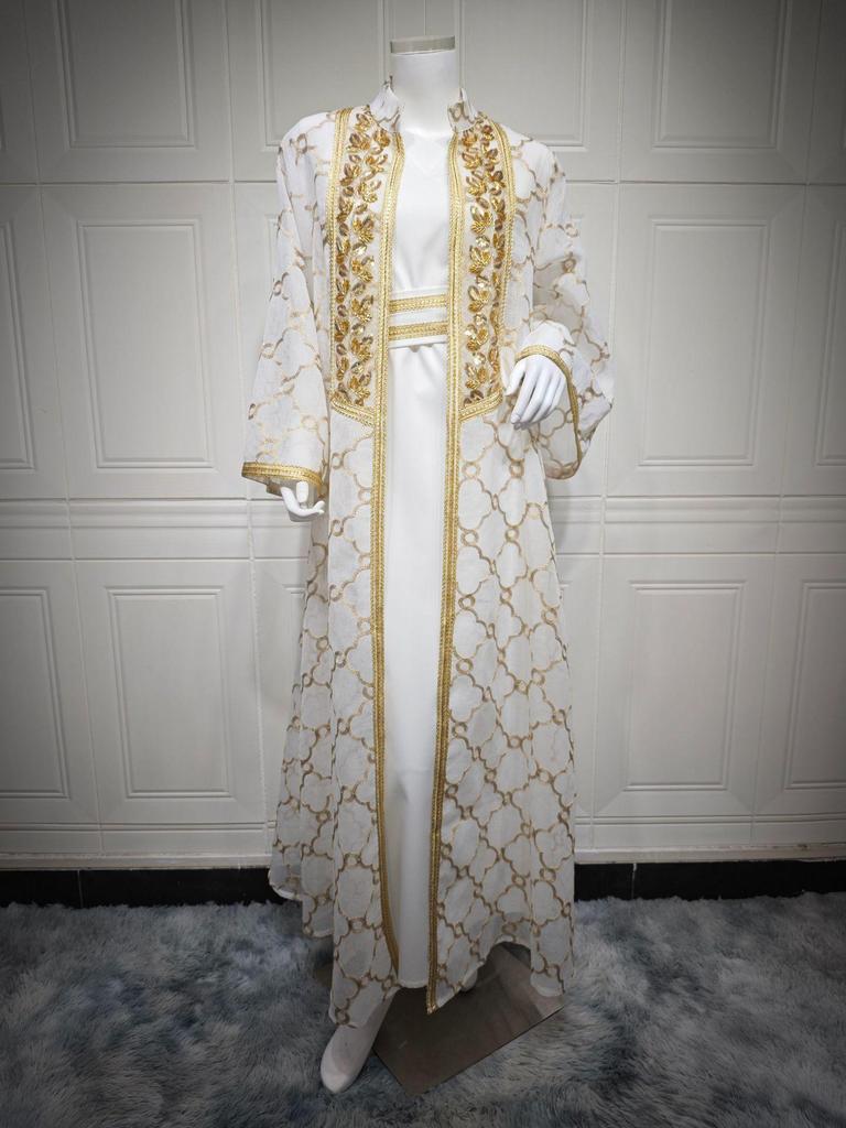 Женский вышитый кардиган-халат - Платье в мусульманском стиле Дубая