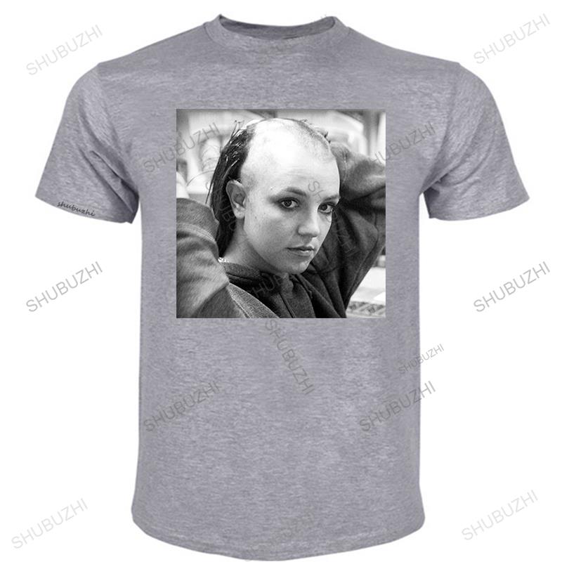 mens high quality short sleeve t shirt vintage tee tops Bald britney spears Heavy summer cotton brand loose teeshirt plus size