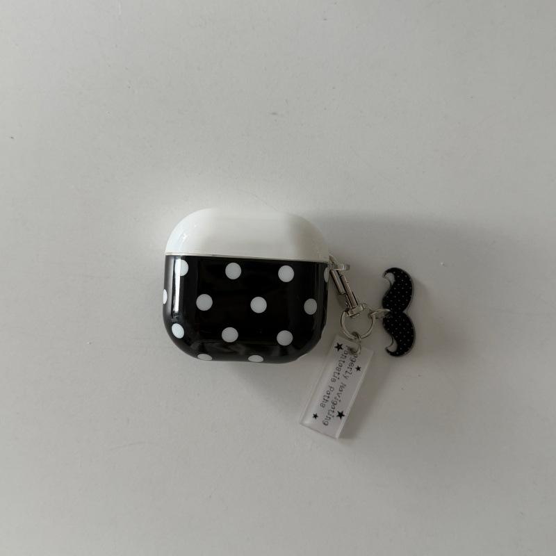 Черно-белые полоски в горошек подходят для защитного чехла Apple AirPods 1-го поколения Pro1, чехла для Bluetooth-гарнитуры pro1, простого
