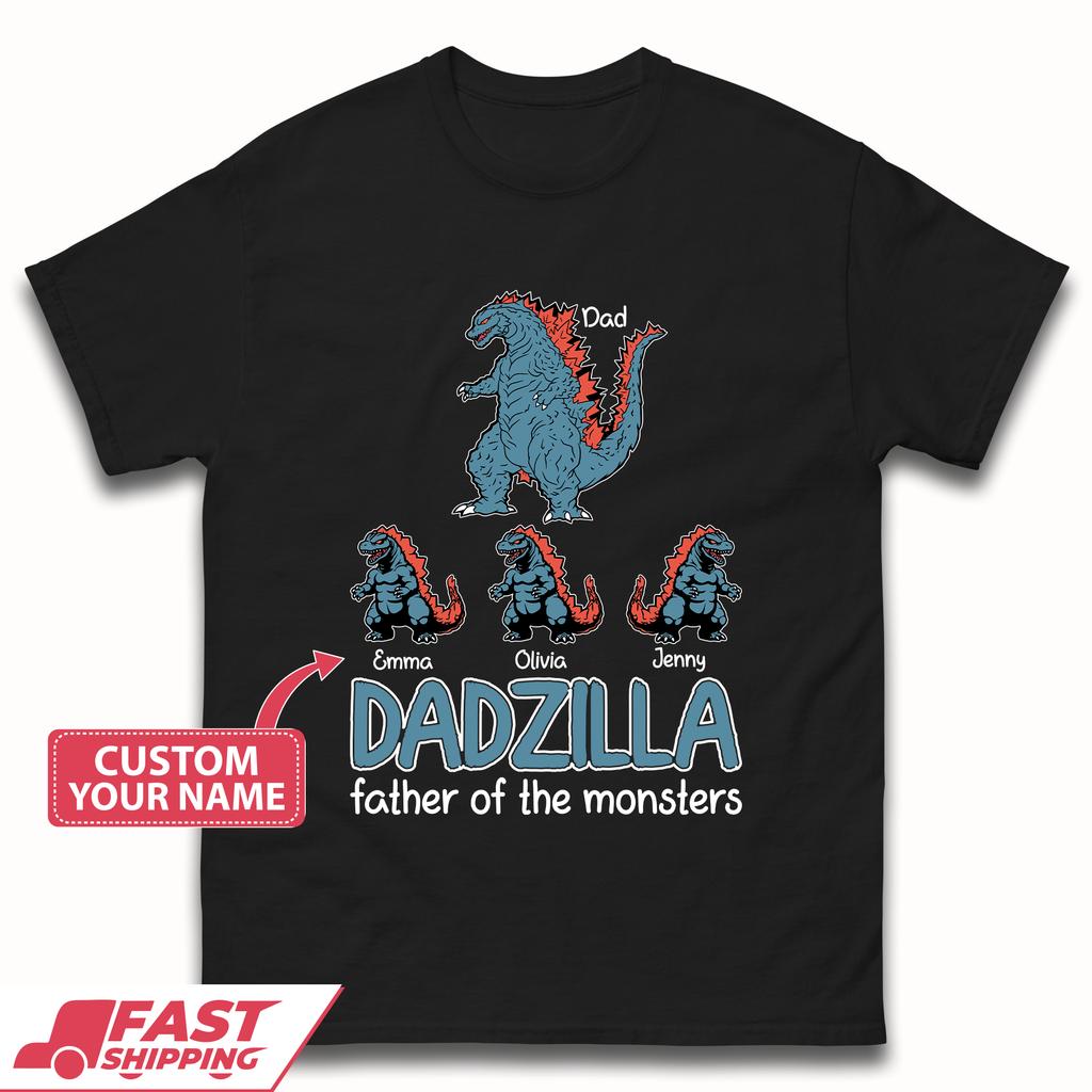 Personalised Dadzilla Mens T-Shirt Womens Tops Tees