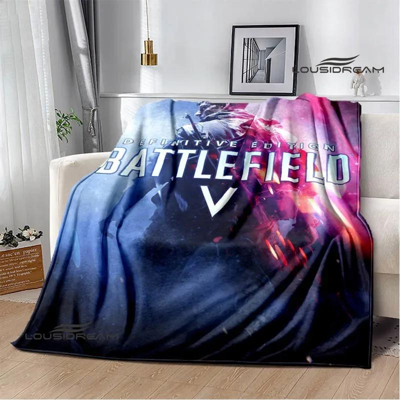 D Game Battlefield Printed Throw Blanket Soft Warm Fashionable Home Textile for Travel Birthday Gifts