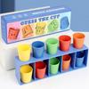 Kids Multicolored Cups Matching Game Challenge Intelligence Activity Group Party Guessing Game Montessori Early Educational Toy