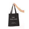 Черная тканевая сумка The Tote Bag с принтом