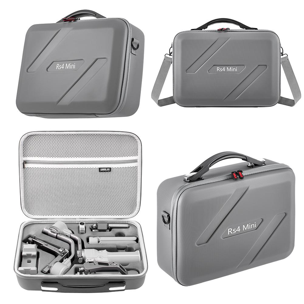 For DJI RS4 Mini Carrying Case PU Portable Storage Bag Anti-Scratch Protective Travel Box Protective Case Stabilizer Accessories
