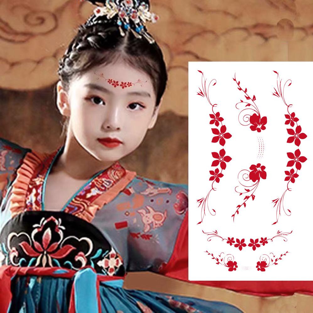 Ancient Style Children's Eye Corner Tattoo Stickers for Dance, Stage, and Festival Performances
