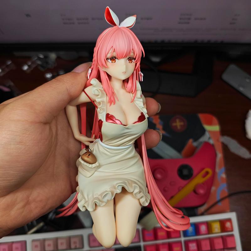 Оригинальный фартук Animester Белый Кролик Росу Вер. Масштаб 1/17, 16 см, модель, розовые волосы, настольное украшение, коллекционная фигурка, в наличии