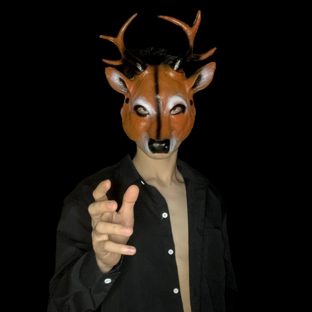 Party Supplies Anime Cosplay Pros Animal Mask Deer Head Mask Kabuki Kitsune Mask Halloween Mask