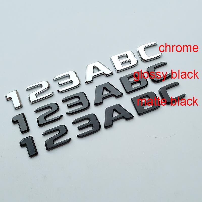 AAYN1 2017 Letters C180 C200 C220 C220d C250d C260 C300d 4Matic ABS Car Emblem for W204 W205 C205 S205 W206 Nameplate Logo Sticker