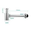Modern Design Bathroom Basin Bottle Trap Adjustable Height Brass Waste Pipe Chrome Finished P-Trap Drain Tube Kit for Sink
