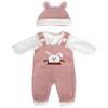 Doll Clothes for 36-43cm / 17Inch New Born Baby Dolls, Soft Outfit with Hat (Not A Doll)