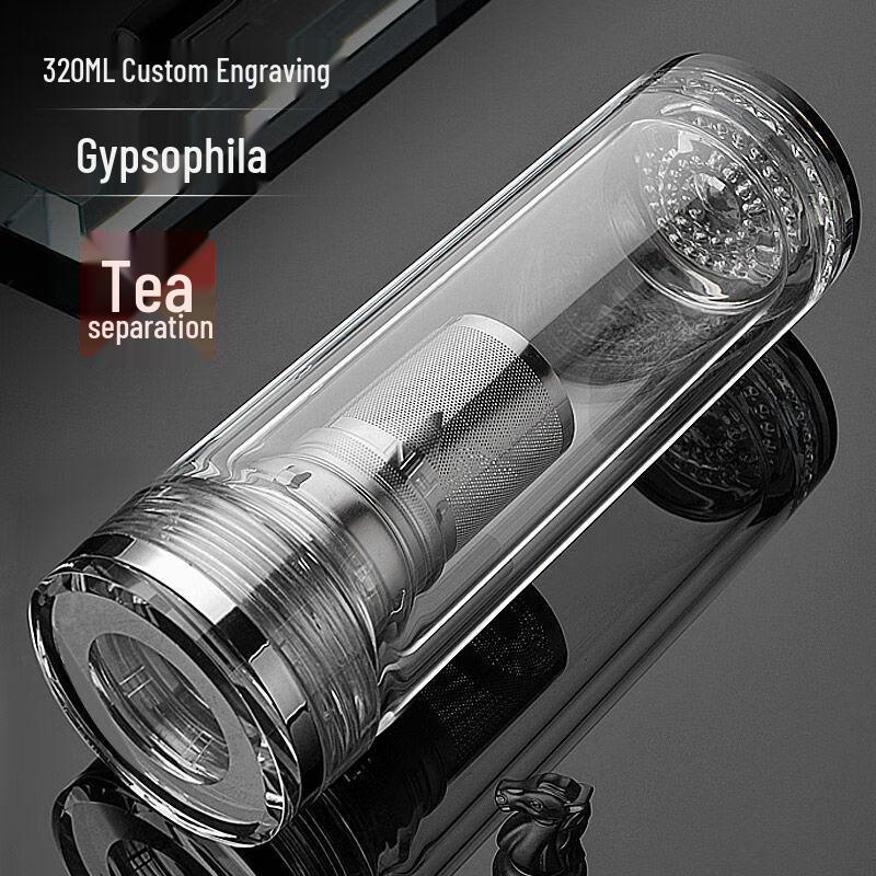 Стеклянная чашка-заварник Yisijia с двойными стенками