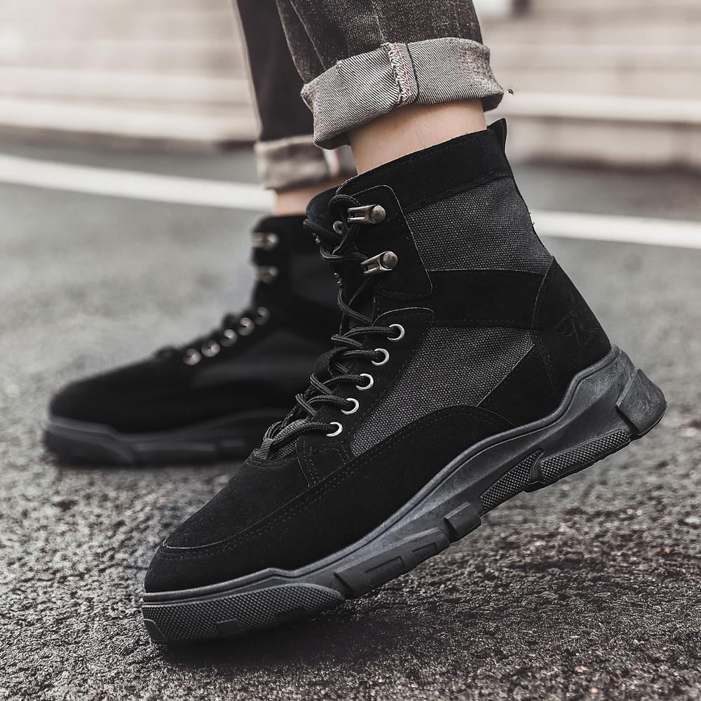High Top Outdoor Men's Work Shoes Fashion Fashion All Comfortable Casual Single Shoes Autumn and Winter Men's Shoes