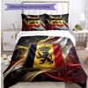 Belgium Football Printed Bedding 3 Piece Set Cozy Breathable Bed Cover Set as Housewarming Holiday Gift
