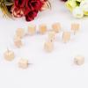30 Pcs Wooden Thumbtack Quadrate Creative Decorative Drawing Push Pins Wood Head