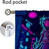 Vaporwave Cybernetic Art Tulle for Bedroom Anti-mosquito Curtains for Camera Home Interior Curtains 2 Pieces Shades Partition
