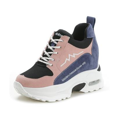 [Увеличение 6 см] Женские повседневные туфли на танкетке со шнуровкой, весна и осень, женские повседневные кроссовки, неглубокие женские туфли на плоской подошве