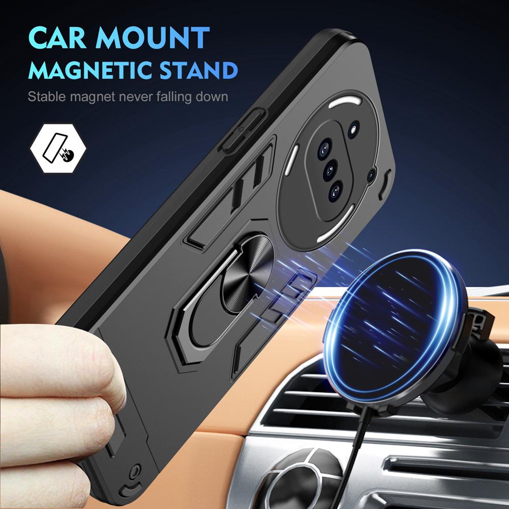 KEYSION Противоударный бронированный чехол для Nothing Phone 3A Мягкий силикон + защитное кольцо для камеры ПК Чехол-подставка для телефона Nothing Phone3A