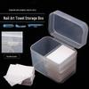 Japanese Nail Art Towel & Cotton Pad Storage Box with Double Compartment
