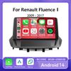 9" для Renault Fluence 1 2009 - 2017 Android 14 Carplay автомобильный радио навигатор мультимедиа GPS плеер стерео WiFi+4G BT 360 камера