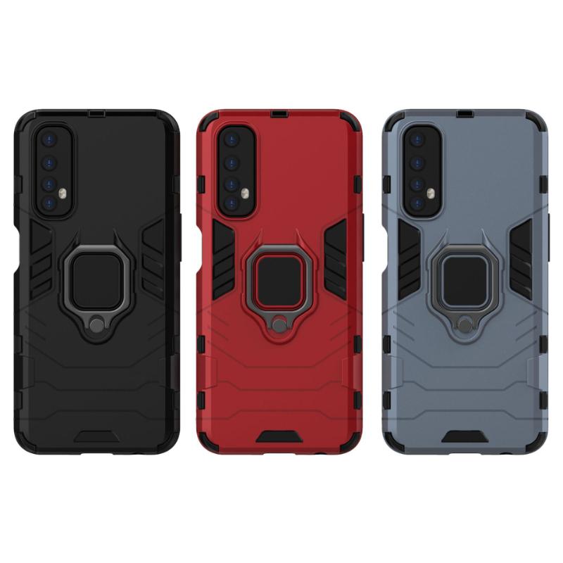 Для OPPO Realme Narzo 20 30 Pro задняя крышка телефона чехол противоударный защитный анти-падения металлический держатель кольца магнитный защитный чехол Funda Coque