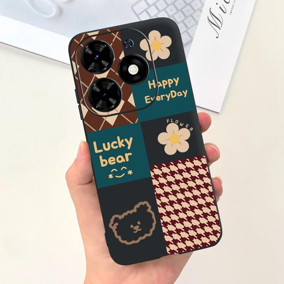 Для Tecno Spark GO 2024 Чехол Spark 20C Spark20 Pop 8 Para Чехол Силиконовый Мягкий ТПУ Бампер Мультяшный Крутой Милый Стиль Рисунок Capas