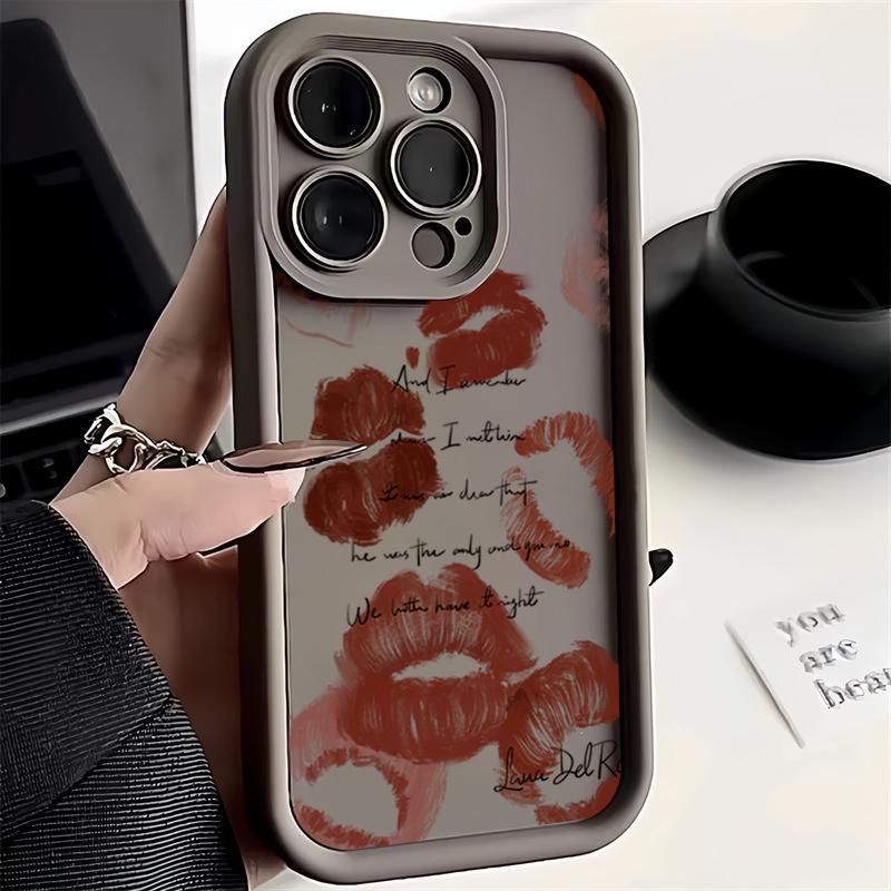Case For Samsung S25 Ultra Case Galaxy A56 5G Case Sexy Girl Red Lips Case For S24 S23 FE S22 S21 Plus A36 A55 A34 A53 A52 Cover
