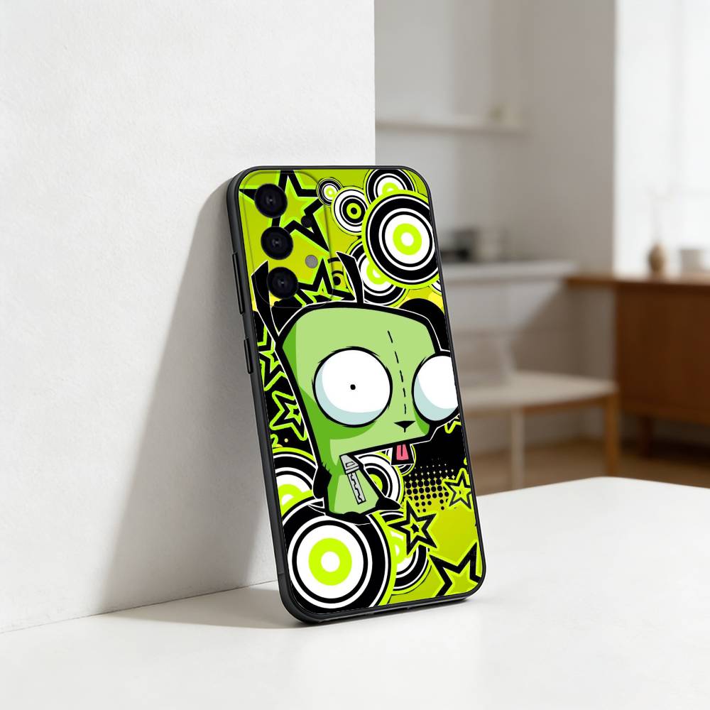 Мультяшный чехол для телефона I-Invader Zim Gir для Samsung S25, S24, S21, S22, S23, S30, Ultra, S20, Plus, Fe, Lite Черный корпус