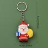 Christmas Series Santa Claus Christmas Tree Key Chains For Backpacks Pendant Cute Elk Doll Key Ring For Kids Friends Gift