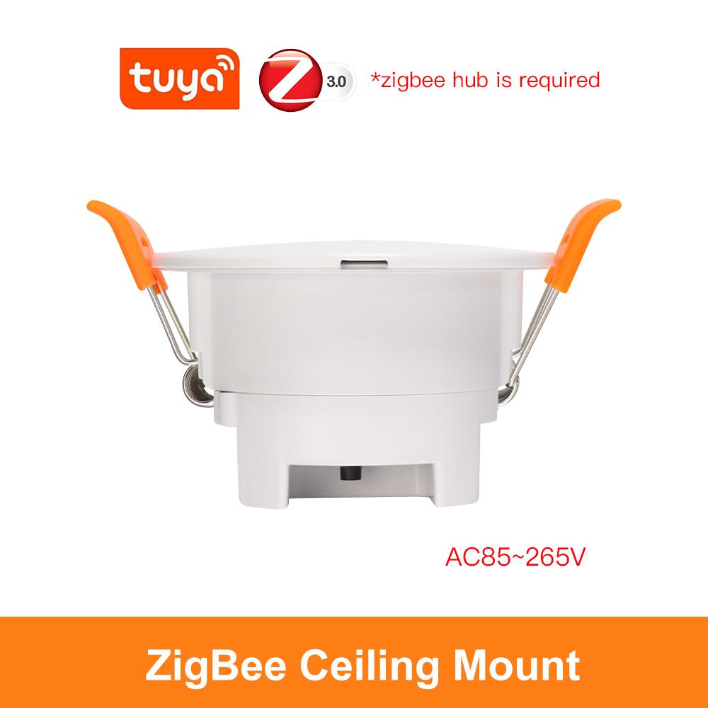 Tuya ZigBee MmWave Human Presence Sensor 24G Radar Body Motion Detector AC85~265V For Lighting Smart Home System