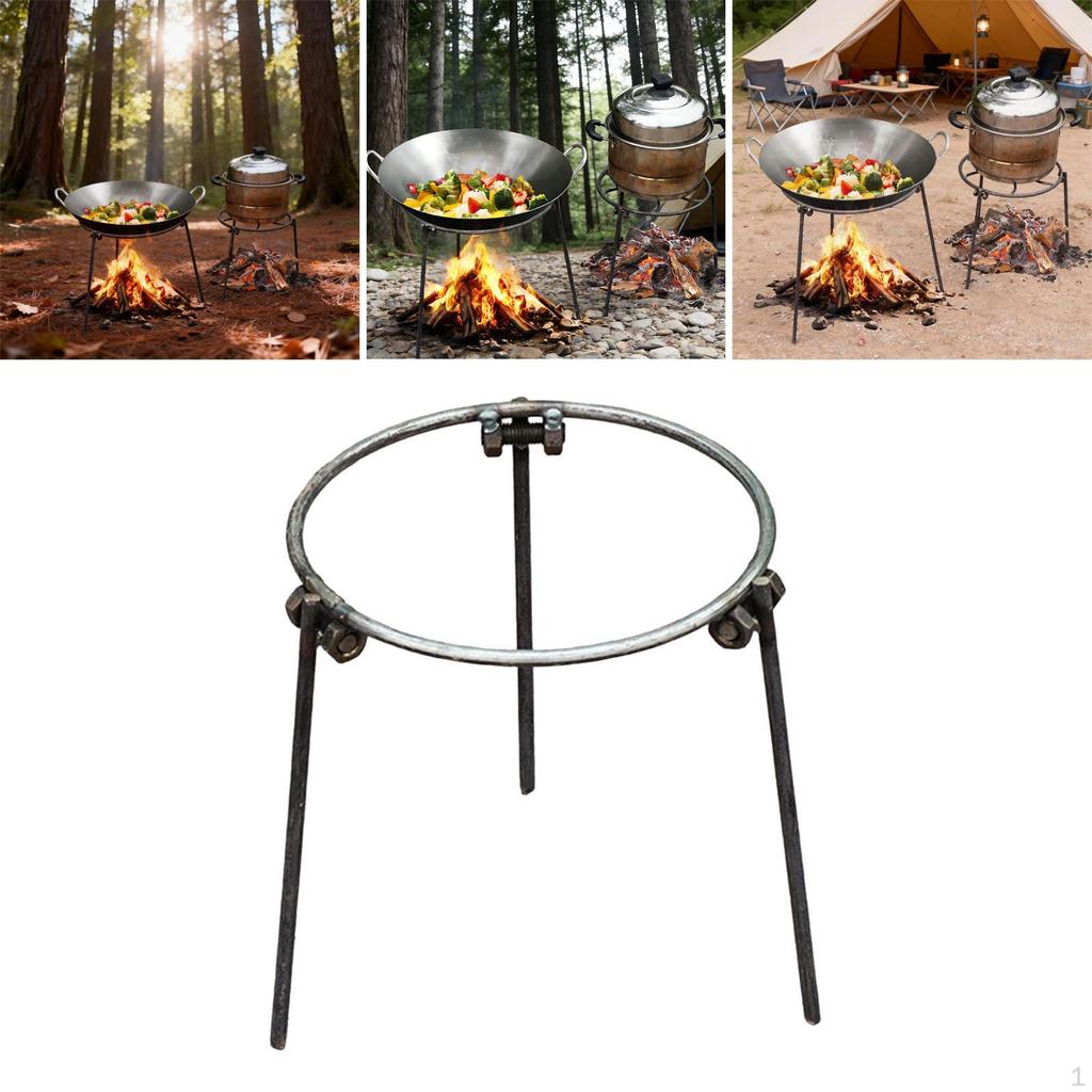 Тренога для костра Складная стойка для котелка/гриля для кемпинга и пикника
