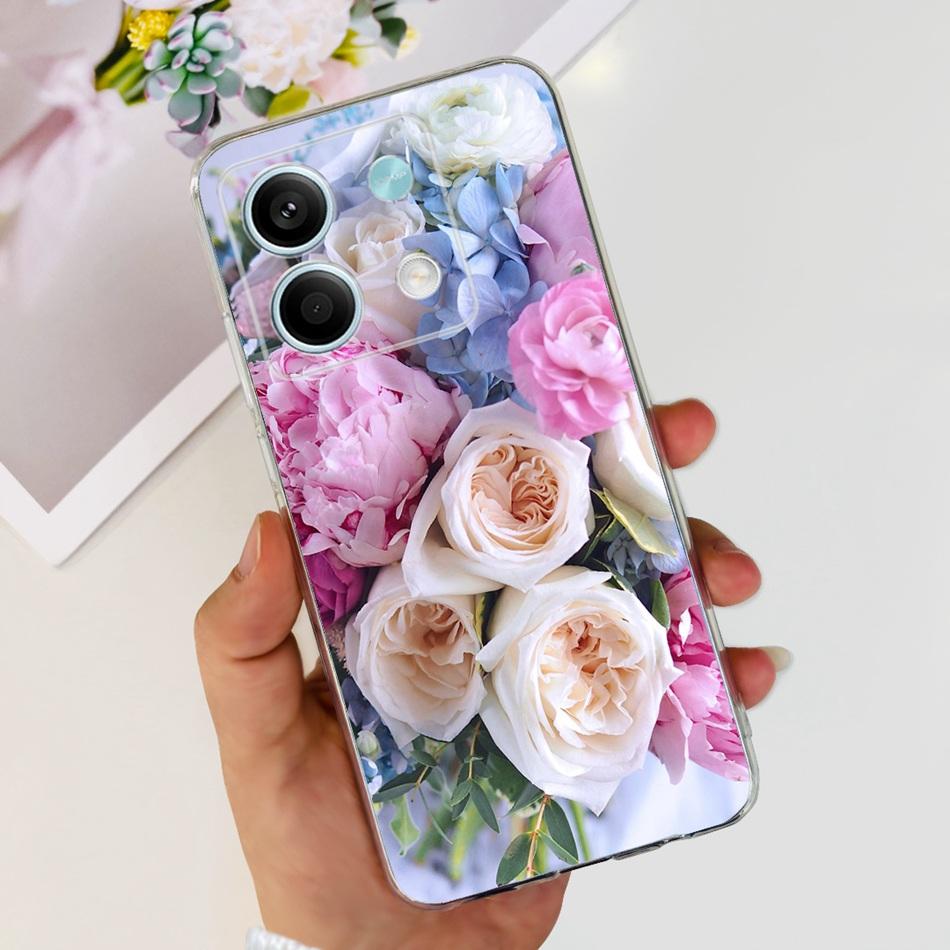 For Xiaomi Redmi Note 13 4G Case Redmi Note 13 Pro 4G Global Cute Soft Silicone TPU Slim Cover For Redmi Note13 13Pro 4G