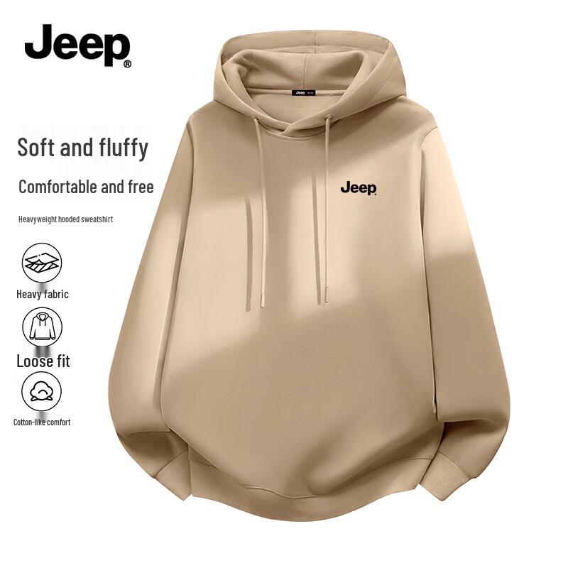 Jeep Мужское худи пуловер из плотного материала