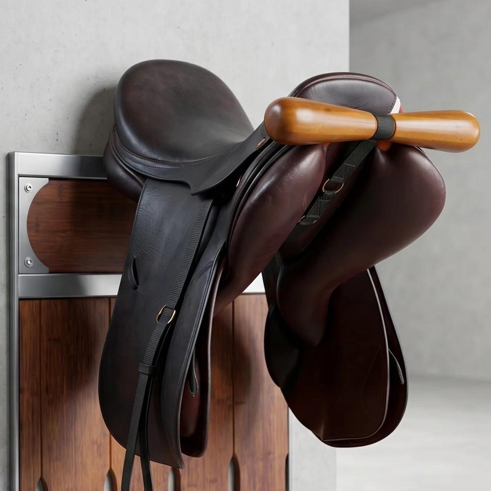 Adjustable Strap T-Shaped Saddle Hanger Wall Mounted Saddle T Hanger Equestrian Storage