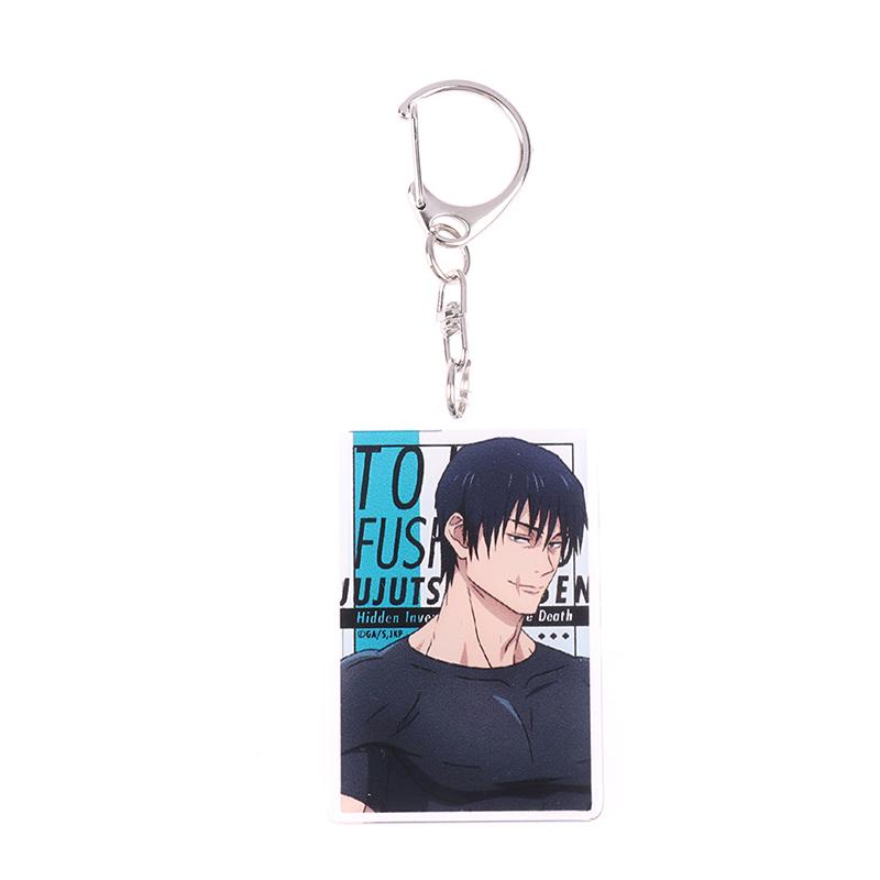 Jujutsu Kaisen Anime Figures Gojo Satoru Geto Suguru Cosplay Acrylic Key Chains Fushiguro Toji Character Keyring Decor Pendant